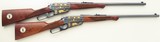 Two Winchester 1895 Theodore Roosevelt Safari Centennial Custom Grade rifles in .405 Win., 2009 edition of 1,000, unfired, cased, layaway