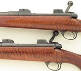 Matched pair of custom Winchester pre-64 Model 70s in .270 and .30-06 by Jim Dubell, AAA walnut, banded, skeleton, Conetrol, 7.4 pounds, layaway - 6 of 12