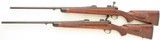 Matched pair of custom Winchester pre-64 Model 70s in .270 and .30-06 by Jim Dubell, AAA walnut, banded, skeleton, Conetrol, 7.4 pounds, layaway - 2 of 12