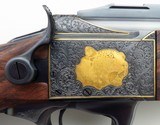 Luxus Arms Presentation Grade serial number 1 .375 H&H Magnum show rifle, cased, exhibition Turkish, gold relief busts, unfired, layaway - 6 of 15