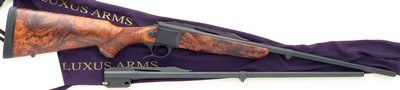 Luxus Arms Model 11 serial number 1, .270 Win., .22-250 Rem., exhibition Turkish, quarter rib, banded, box, unfired, layaway