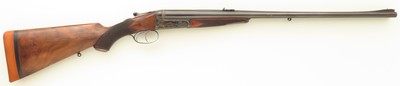 Lang .470 Nitro Express double rifle, London, 26-inch, Turnbull restoration, tight, good bores, 15-inch LOP, 10.6 pounds, layaway