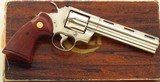 Colt Python .357 Magnum, 1978, 6-inch, nickel, box, 75% finish, layaway - 1 of 10
