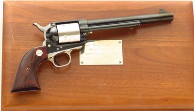 Colt SAA Sesquicentennial .45 Colt, 1964, cased, book, unfired, 97 percent, layaway