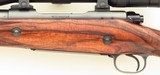 Hoenig custom Winchester pre-64 Model 70 .375 H&H Magnum, 4+1, banded, express, English, 24 LPI, crossbolts, pancake, Swarovski, 97%, layaway - 6 of 13