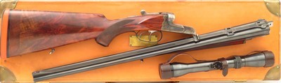 Merkel 9.3x74 double rifle, 1927, scalloped boxlock, claw mounts, great bores, tight, proven accuracy, cased, 85 percent, layaway