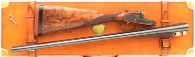 Donckier 12 gauge, Belgium, sidelock, 28.5, ejectors, 15.1 LOP, bright and tight, exceptional engraving, cased, layaway