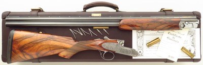 Famars Excalibur BLX 20 gauge, 29.25 inch, 3 inch, 14.65 LOP, 7.2 pounds, Bonsi Diego, cased, certificates, over 95 percent, layaway