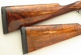 R.G. Owen 12 gauge SLE pair, 1929, outstanding engraving, 30-inch, 2.75, 14.6 LOP, 7.2 pounds, IC/M & M/F, cased, layaway - 10 of 15