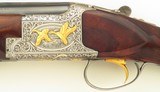 Browning Superposed American Pintail 12, Belgium, 1981 limited edition, signed 2x (Pirotte, Bodson), gold relief, Teague tubes, cased, layaway - 7 of 15