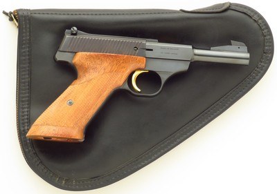 Browning Challenger .22 LR, Belgium, 1969, 4.5-inch, zippered pouch, over 95 percent