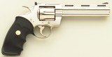 Colt Python .357 Magnum, 1977, six-inch, nickel, box, 99 percent, layaway - 2 of 10