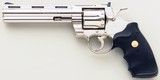 Colt Python .357 Magnum, 1977, six-inch, nickel, box, 99 percent, layaway - 3 of 10