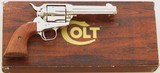 Colt Single Action Army .44 Special, 1980, 4.75-inch, nickel, box, unfired, layaway - 1 of 11