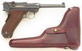 1906 Swiss Military Luger in .30 Luger (7.65), 5x serial, 4.75 inch, superb bore, sharp markings, leather, layaway