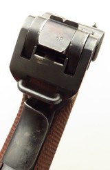 1906 Swiss Military Luger in .30 Luger (7.65), 5x serial, 4.75 inch, superb bore, sharp markings, leather, layaway - 9 of 13
