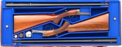Holland & Holland pair restored and rebored to .38 Long Colt, over 95 percent, cased, layaway
