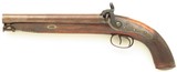 Maybury (Birmingham) percussion howdah pistol, .665-inch bore diameter, 8.5-inch Damascus barrels, layaway - 2 of 8