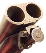 Maybury (Birmingham) percussion howdah pistol, .665-inch bore diameter, 8.5-inch Damascus barrels, layaway - 5 of 8