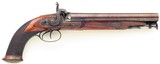 Wilkinson (London) .70 caliber percussion howdah, 8.5-inch Damascus barrels, safeties, layaway