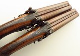 Pair Lang .70 bore percussion howdah pistols, London, cased, circa 1850, consecutive, safeties, engraved, layaway - 5 of 14