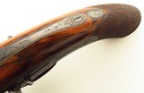 Pair Lang .70 bore percussion howdah pistols, London, cased, circa 1850, consecutive, safeties, engraved, layaway - 7 of 14