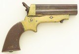 Sharps four-barrel .30 caliber, 21095, brass frame, proper mechanical operation, solid grips