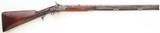 Lang percussion rifle, serial 189, game scene engraving, cased, Damascus, .524-inch land diameter, folding leafs, circa 1845, great bore, layaway - 2 of 15