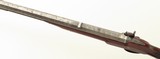 Lang percussion rifle, serial 189, game scene engraving, cased, Damascus, .524-inch land diameter, folding leafs, circa 1845, great bore, layaway - 4 of 15