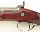 Lang percussion rifle, serial 189, game scene engraving, cased, Damascus, .524-inch land diameter, folding leafs, circa 1845, great bore, layaway - 7 of 15