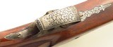 Charles Pirko .52 caliber percussion sporting carbine, Damascus, double set, carved box, engraved, good bore, layaway - 6 of 15