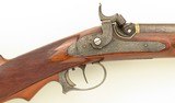 Charles Pirko .52 caliber percussion sporting carbine, Damascus, double set, carved box, engraved, good bore, layaway - 4 of 15