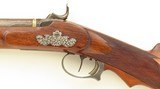 Charles Pirko .52 caliber percussion sporting carbine, Damascus, double set, carved box, engraved, good bore, layaway - 5 of 15