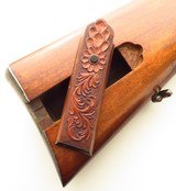 Charles Pirko .52 caliber percussion sporting carbine, Damascus, double set, carved box, engraved, good bore, layaway - 14 of 15