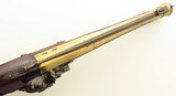 Charles Grierson (London) cannon-barreled flintlock blunderbuss, brass, spring-loaded bayonet, strong condition, layaway - 3 of 15