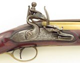 Charles Grierson (London) cannon-barreled flintlock blunderbuss, brass, spring-loaded bayonet, strong condition, layaway - 6 of 15