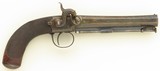 Wilkinson & Son (London) percussion belt pistol, 1838, lettered, swamped barrel, safety, layaway