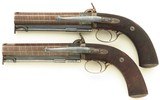 Deane (London) pair .70 caliber percussion belt pistols, Damascus, safeties, layaway - 2 of 11