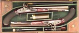 Pair Sturman (London) .60 caliber dueling pistols, engraved, cased, layaway - 12 of 12