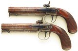 Lang (London) pair percussion belt pistols, .590-inch bore diameter, cased, layaway - 3 of 14