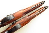 Westley Richards pair percussion pistols, .663-inch bores, Damascus smooth bores, cased, layaway - 5 of 14