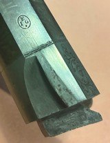 Game scene engraved pair of percussion target pistols, .495-inch bore diameter, high condition, cased, layaway - 13 of 13