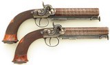 Pritchard pair percussion belt pistols, .670 bore diameter, octagon, cased, layaway - 2 of 12