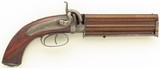 Reilly (London) percussion belt pistol, Damascus, .590-inch bore diameter, cased, layaway - 2 of 12
