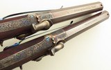 Wilkinson (London) pair percussion belt pistols, .635-inch bore diameter, engraving, cased, layaway - 4 of 15