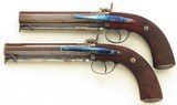Wilkinson (London) pair percussion belt pistols, .635-inch bore diameter, engraving, cased, layaway - 3 of 15