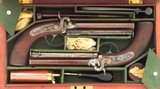 Wilkinson (London) pair percussion belt pistols, .635-inch bore diameter, engraving, cased, layaway - 13 of 15