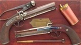 Wilkinson (London) pair percussion belt pistols, .635-inch bore diameter, engraving, cased, layaway