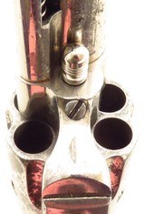 First year Colt Single Action Army Pinch Frame serial 85 (5x), nickel, Burdick note, leather, interesting family history - 7 of 14