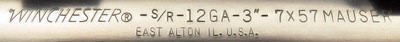 Winchester Boar 12 gauge x 7x57 Mauser, detachable mounts, sights, three-inch, tight, great bores, layaway - Image 14 of 14